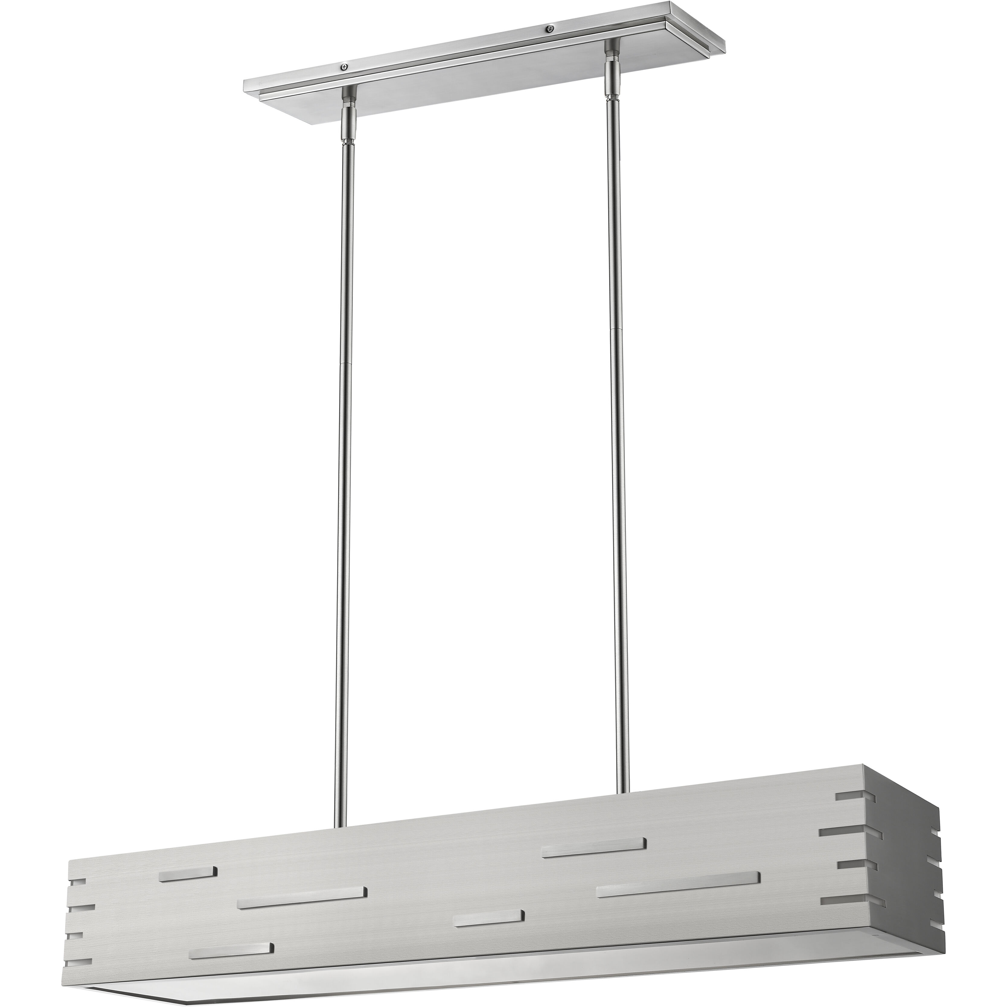 Loek LED 34 inch Brushed Nickel Linear Chandelier Ceiling Light