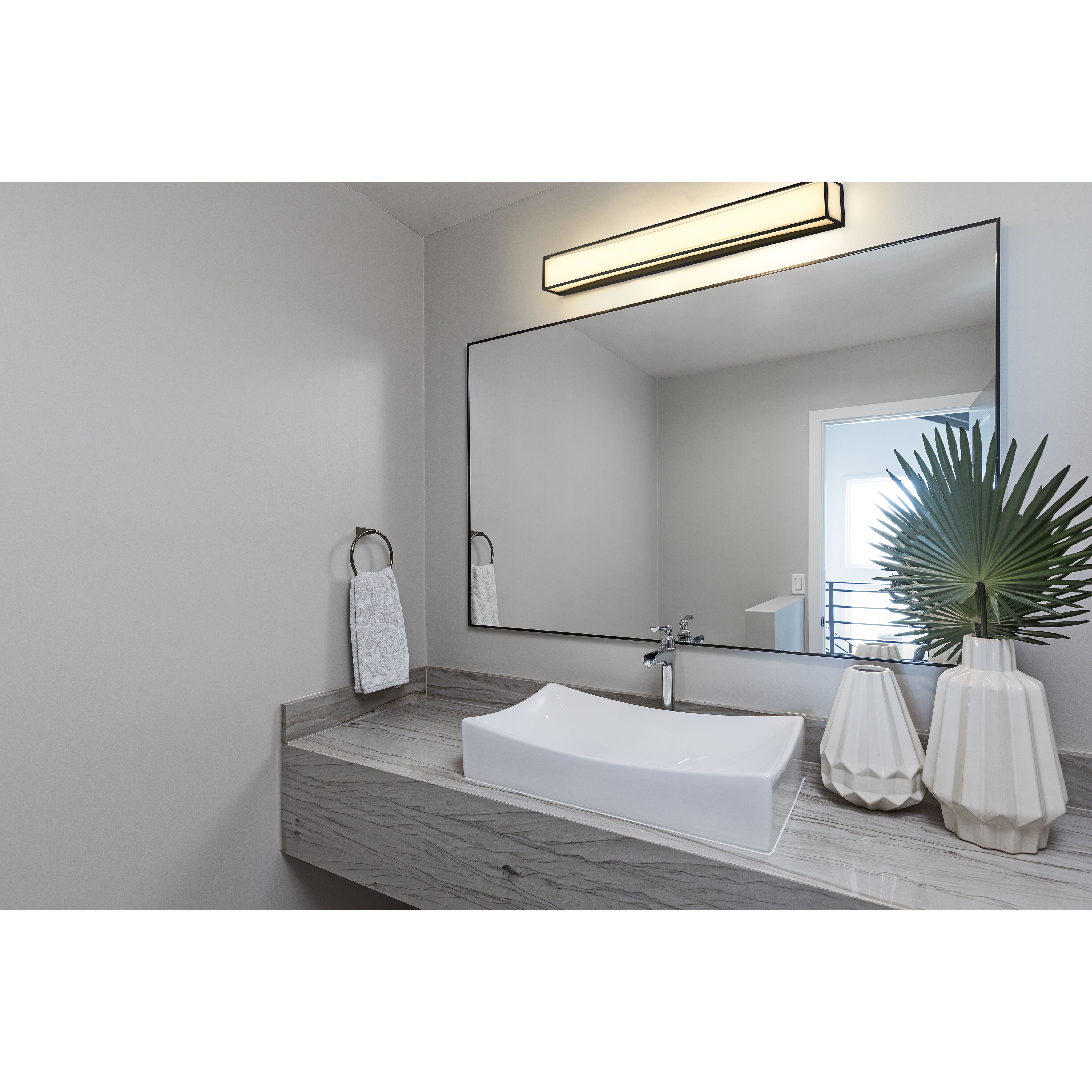 Baden LED 46 inch Matte Black Vanity Wall Light