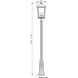 Beacon 4 Light 125.5 inch Black Outdoor Post Mounted Fixture