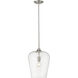 Joliet 1 Light 12 inch Brushed Nickel Pendant Ceiling Light