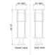 Luca LED 23.75 inch Black Outdoor Pier Mounted Fixture