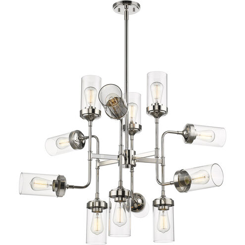 Calliope 12 Light 36 inch Polished Nickel Chandelier Ceiling Light