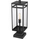 Nuri 1 Light 23 inch Black Outdoor Pier Mounted Fixture