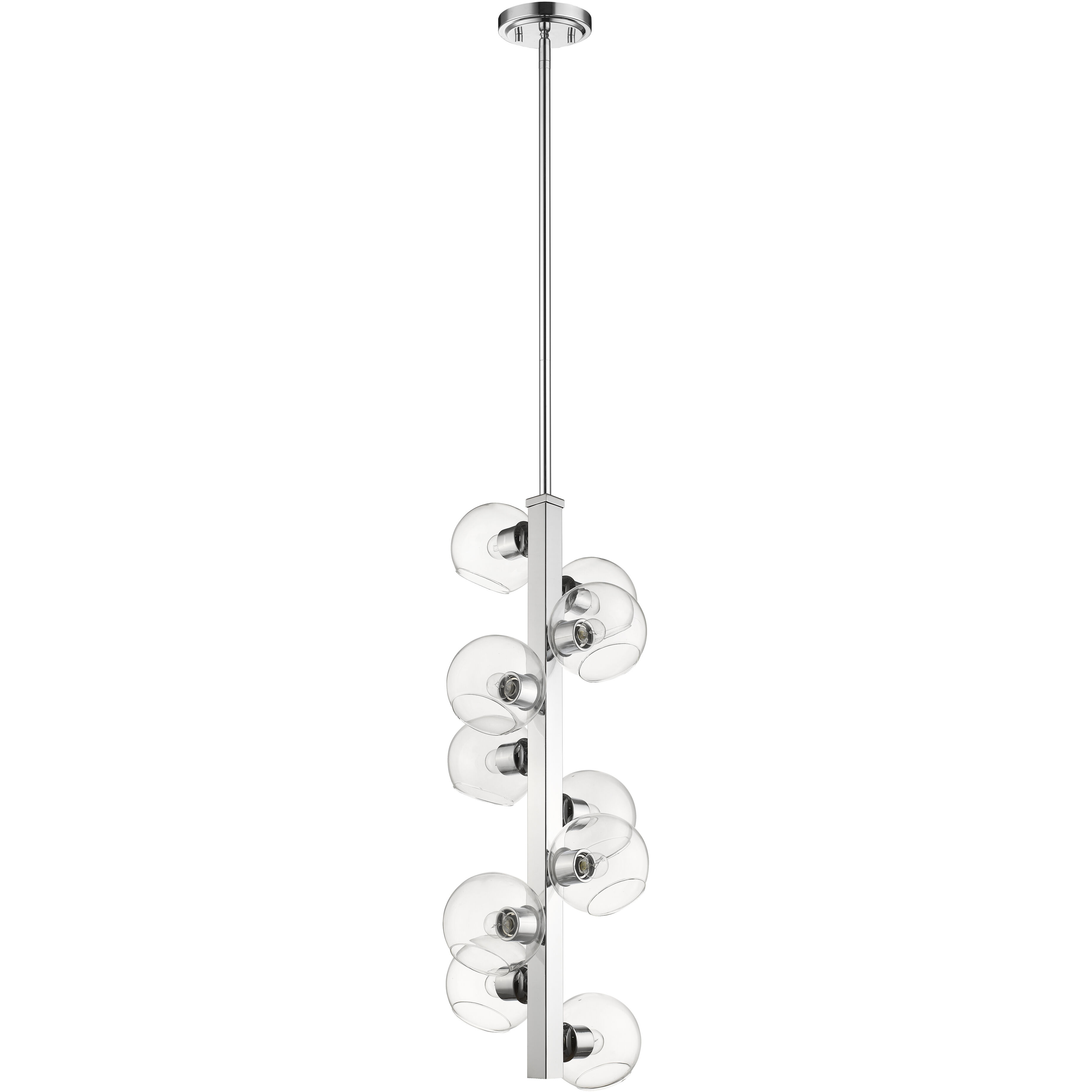 Marquee 10 Light 14 inch Chrome Chandelier Ceiling Light