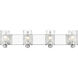 Beckett 4 Light 34 inch Chrome Vanity Wall Light
