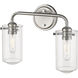 Delaney 2 Light 15 inch Brushed Nickel Vanity Wall Light