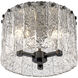 Glacier 3 Light 12.5 inch Matte Black Flush Mount Ceiling Light