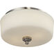 Cardinal 2 Light 11.75 inch Brushed Nickel Flush Mount Ceiling Light