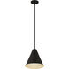 Eaton 1 Light 12 inch Matte Black Pendant Ceiling Light