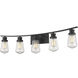 Gaspar 5 Light 40 inch Bronze Vanity Wall Light