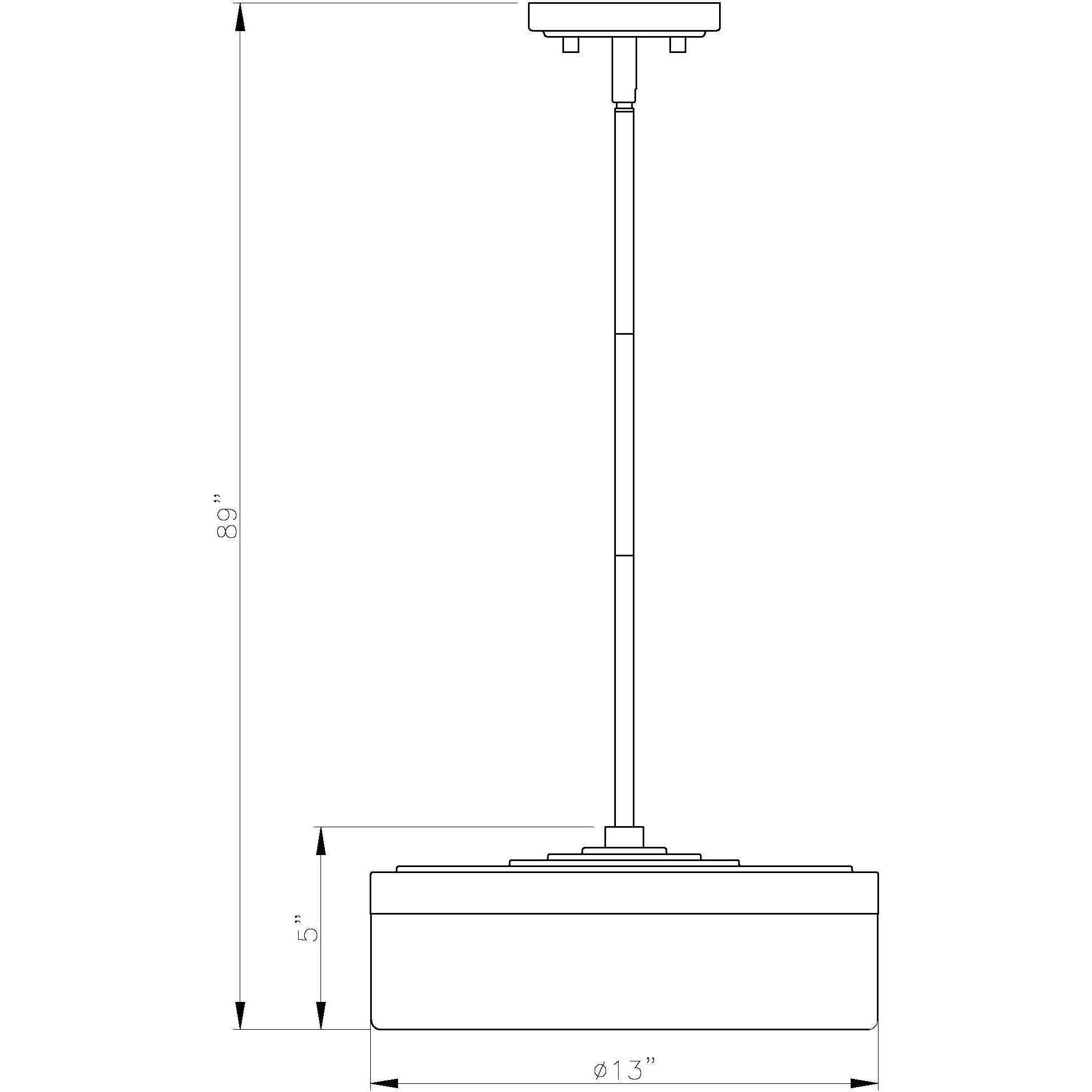 Renaud LED 13 inch Matte Black Pendant Ceiling Light