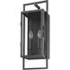 Lucian 2 Light 21.5 inch Black Outdoor Wall Light