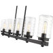 Tahoe 5 Light 4.5 inch Matte Black Outdoor Linear Chandelier