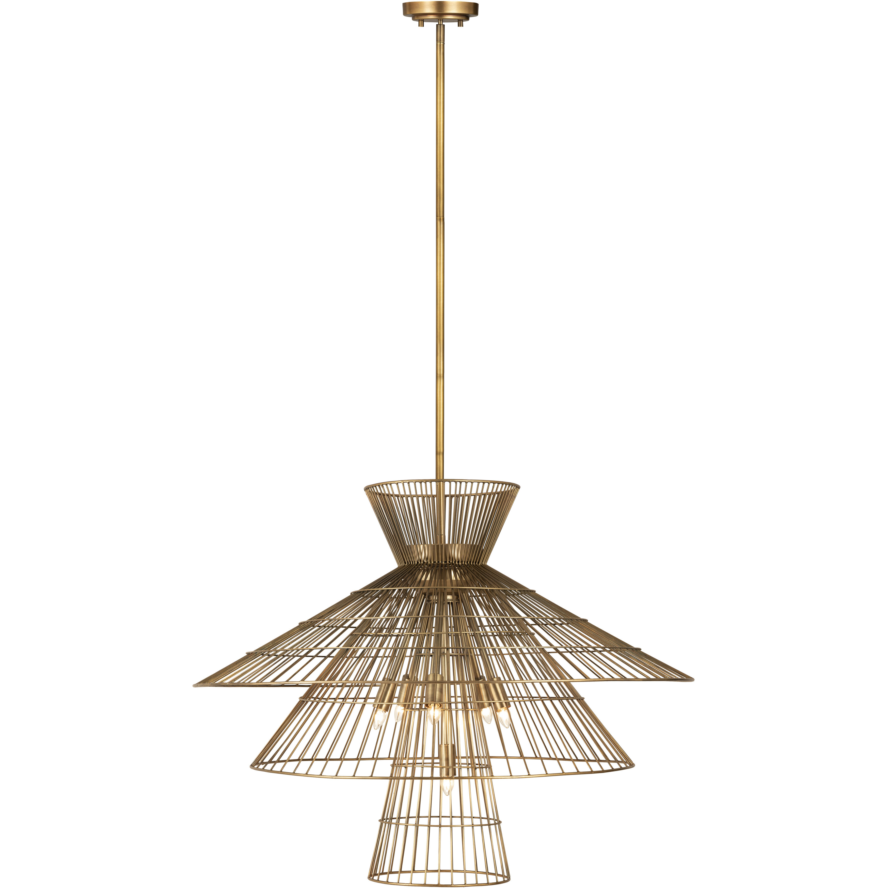 Z-Lite 6015-8RB Alito 8 Light 35 inch Rubbed Brass Chandelier 