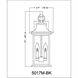 Tiberius 2 Light 18 inch Black Outdoor Wall Light in Clear Seedy Glass