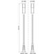 Luca LED 115.75 inch Black Outdoor Post Mounted Fixture