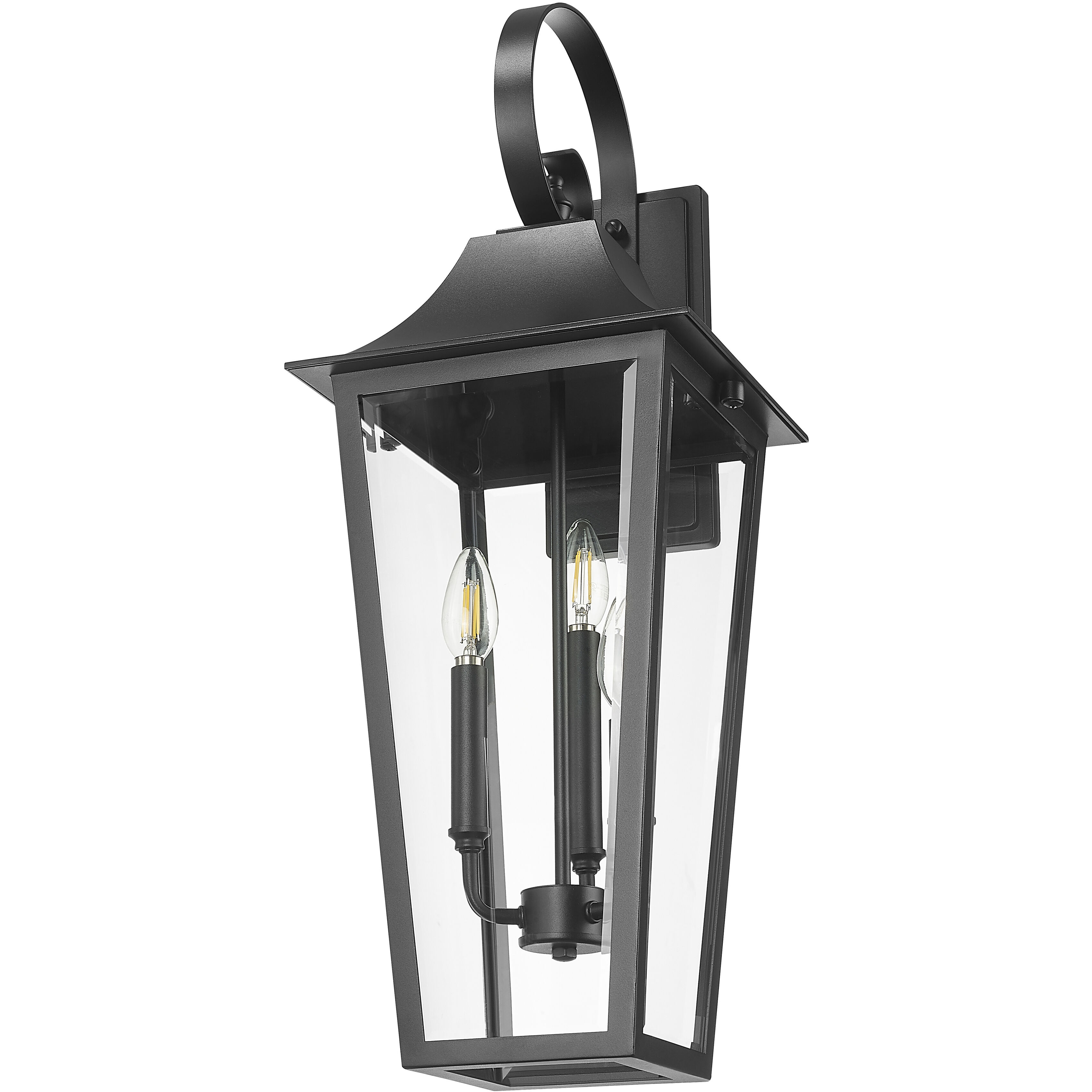 Gannon 3 Light 27.25 inch Black Outdoor Wall Light in G9