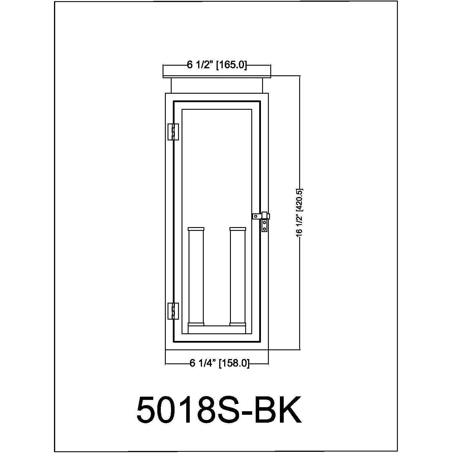 Nova 2 Light 16.5 inch Black Outdoor Wall Light