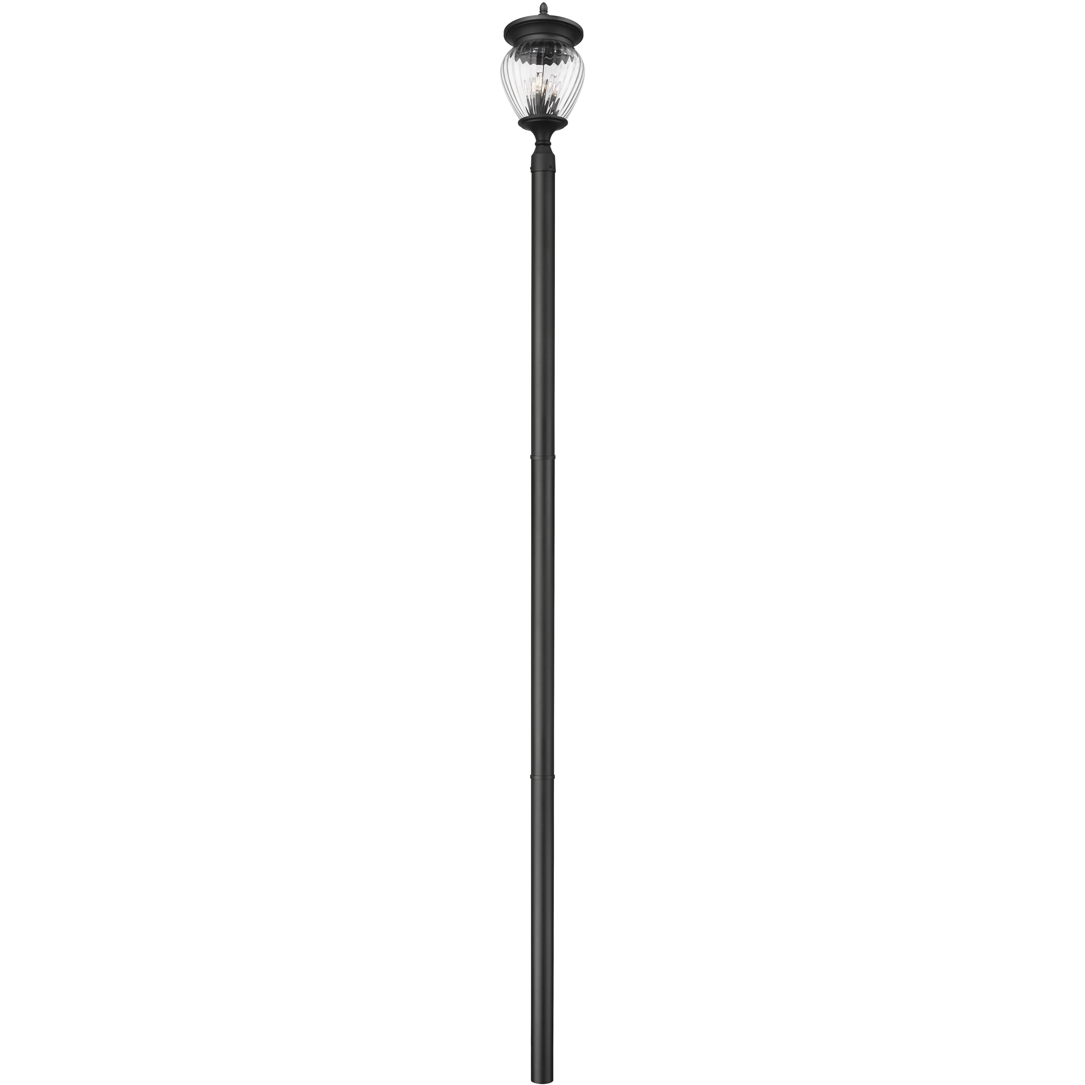 Davina 4 Light 143.25 inch Black Outdoor Post Mounted Fixture in G9