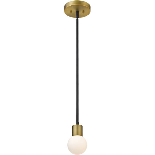 Neutra 1 Light 6 inch Matte Black and Foundry Brass Pendant Ceiling Light