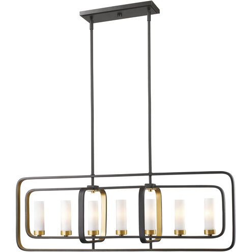 Aideen 7 Light 42.25 inch Bronze Gold Linear Chandelier Ceiling Light