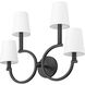 Cordelia 4 Light 20.5 inch Matte Black Wall Sconce Wall Light