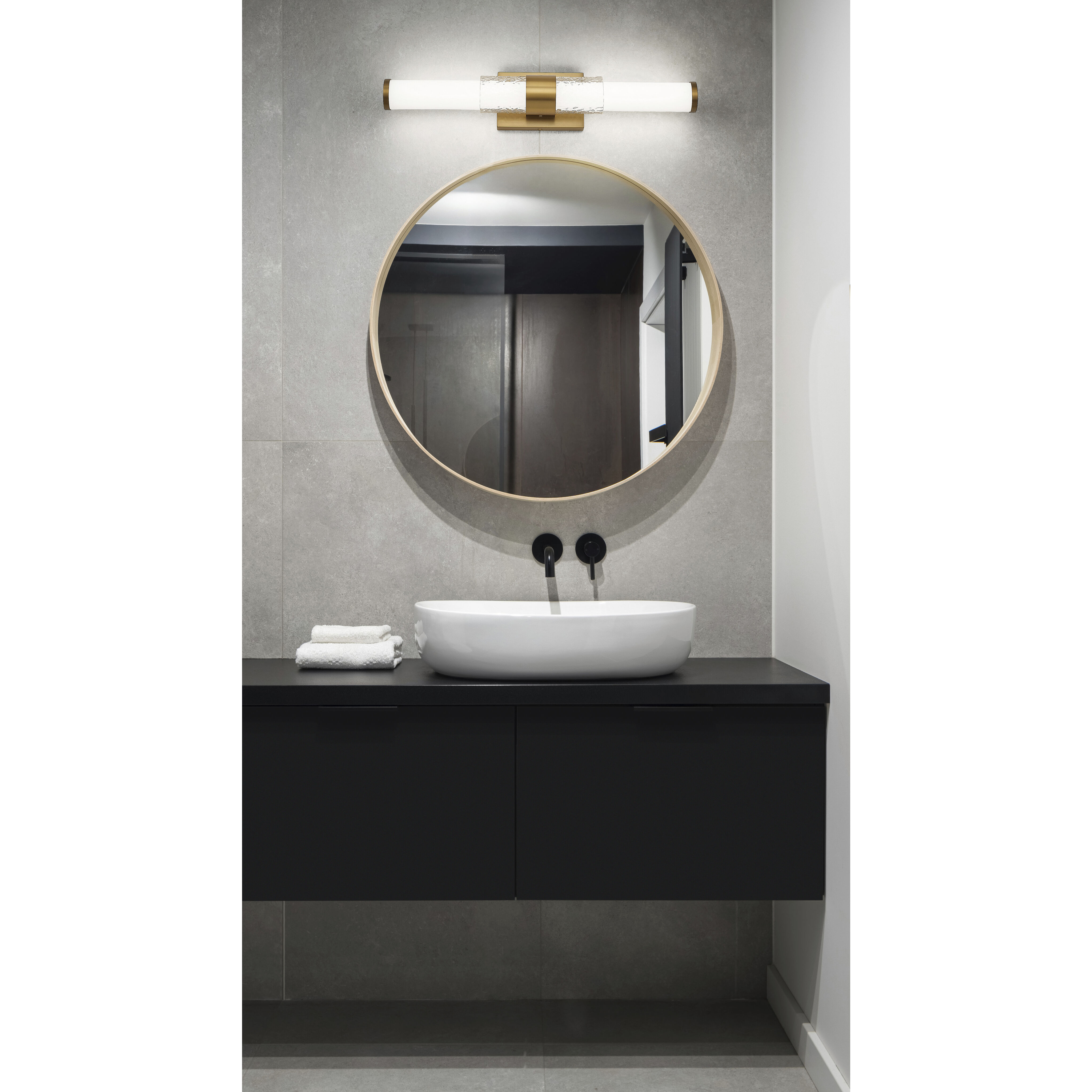 Egon LED 25 inch Modern Gold Bath Vanity Light Wall Light