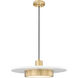 Ludo LED 20 inch Matte White and Modern Gold Pendant Ceiling Light