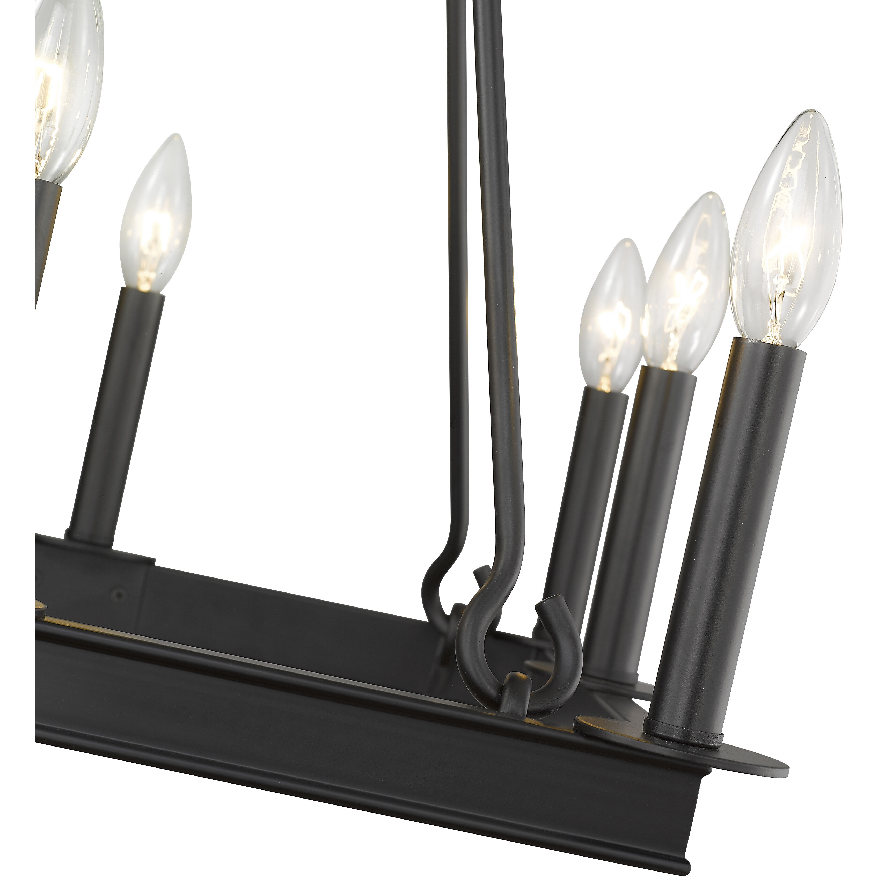 Barclay 8 Light 20 inch Matte Black Chandelier Ceiling Light