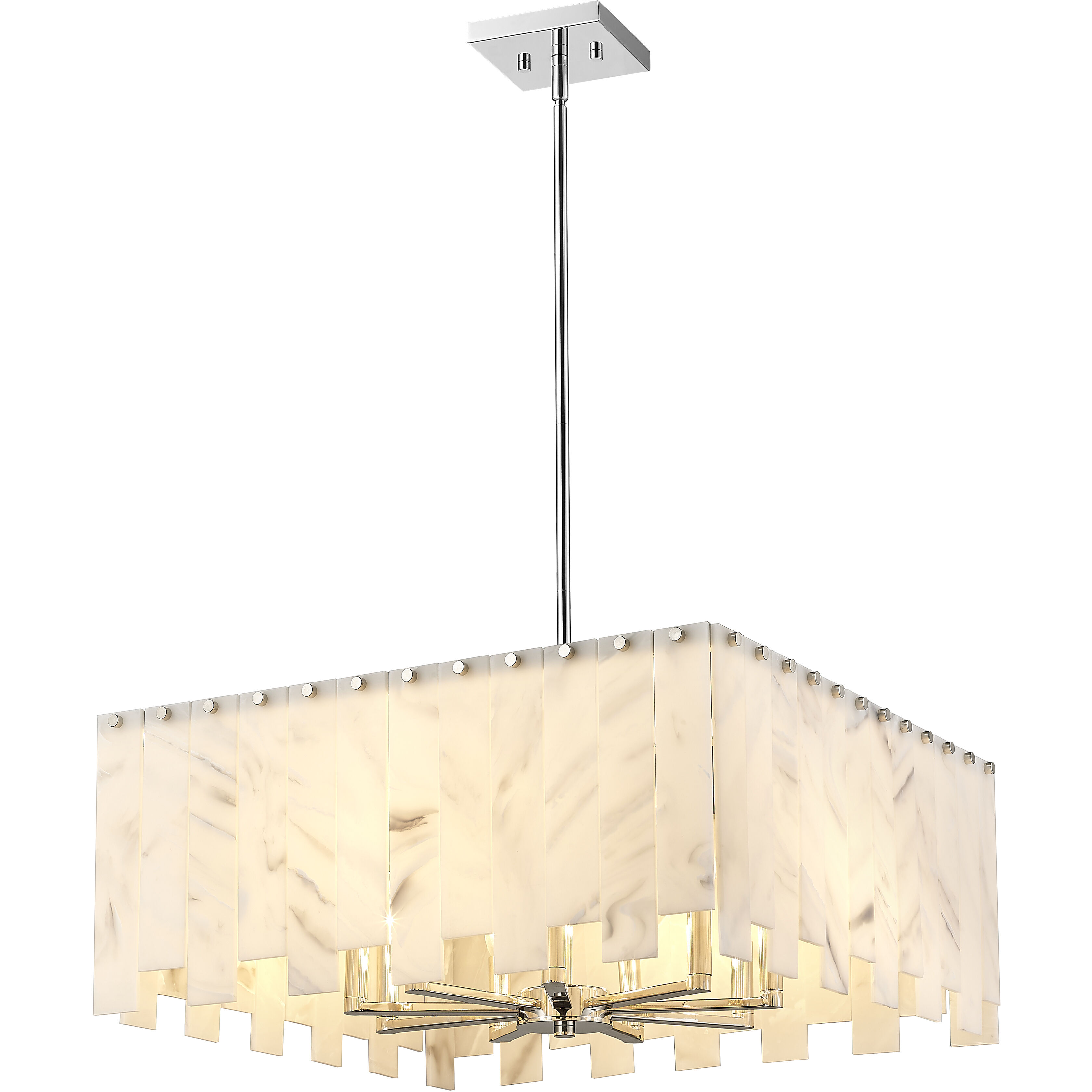 Viviana 8 Light 26 inch Polished Nickel Chandelier Ceiling Light