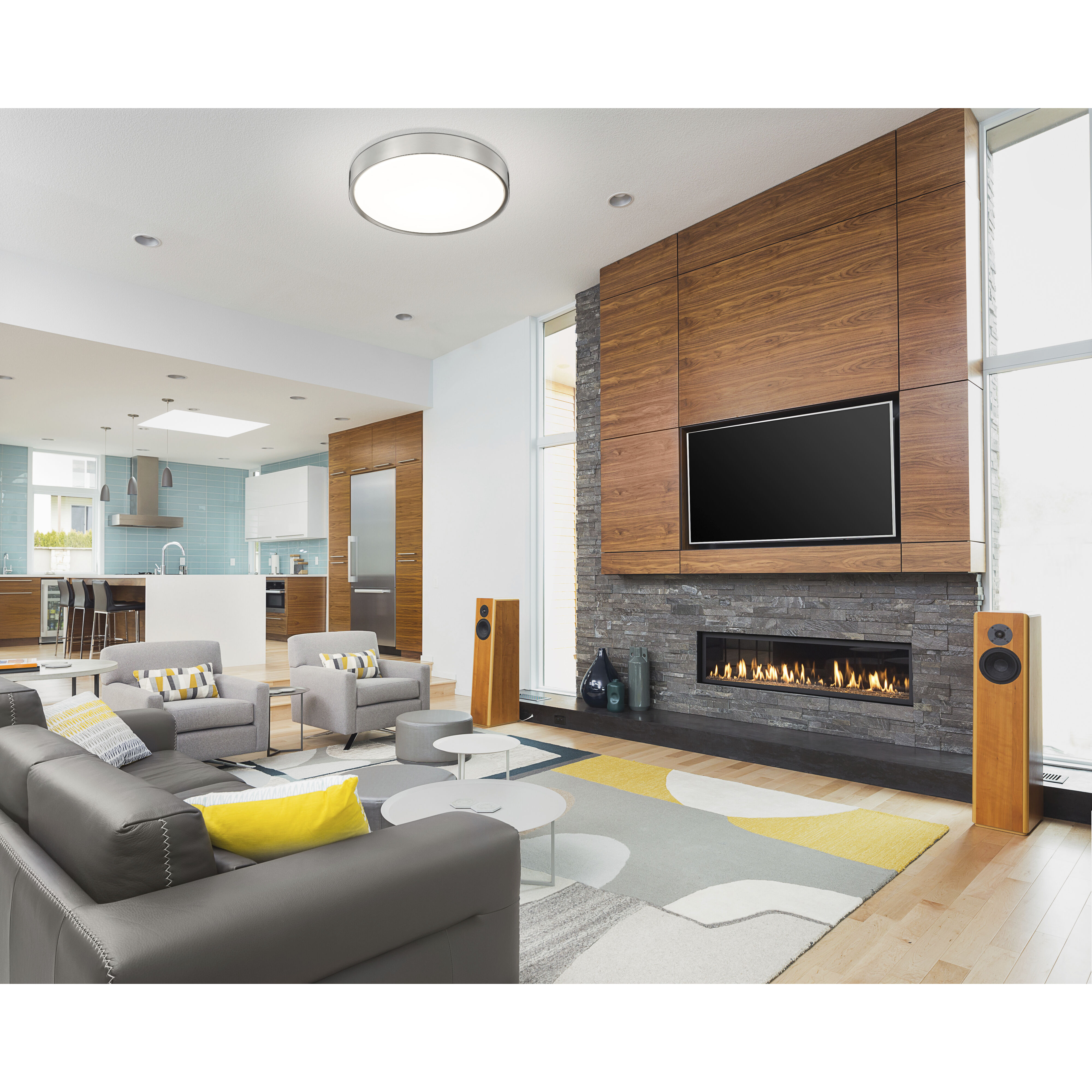 Z-Lite 1014F20-BN-LED Kawan LED 20 inch Brushed Nickel Flush