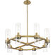 Datus 8 Light 32 inch Rubbed Brass Chandelier Ceiling Light