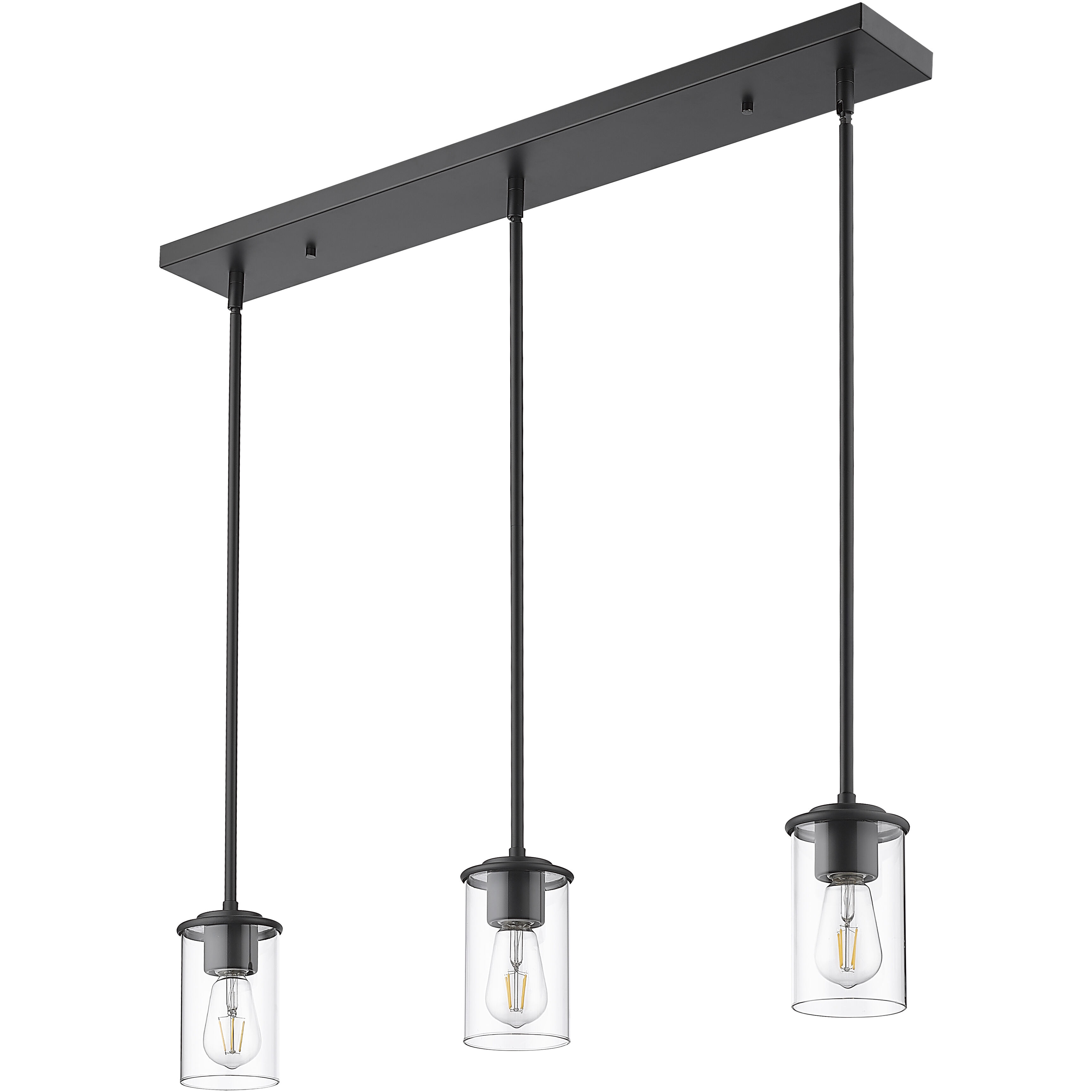 Thayer 3 Light 4.75 inch Matte Black Pendant Ceiling Light