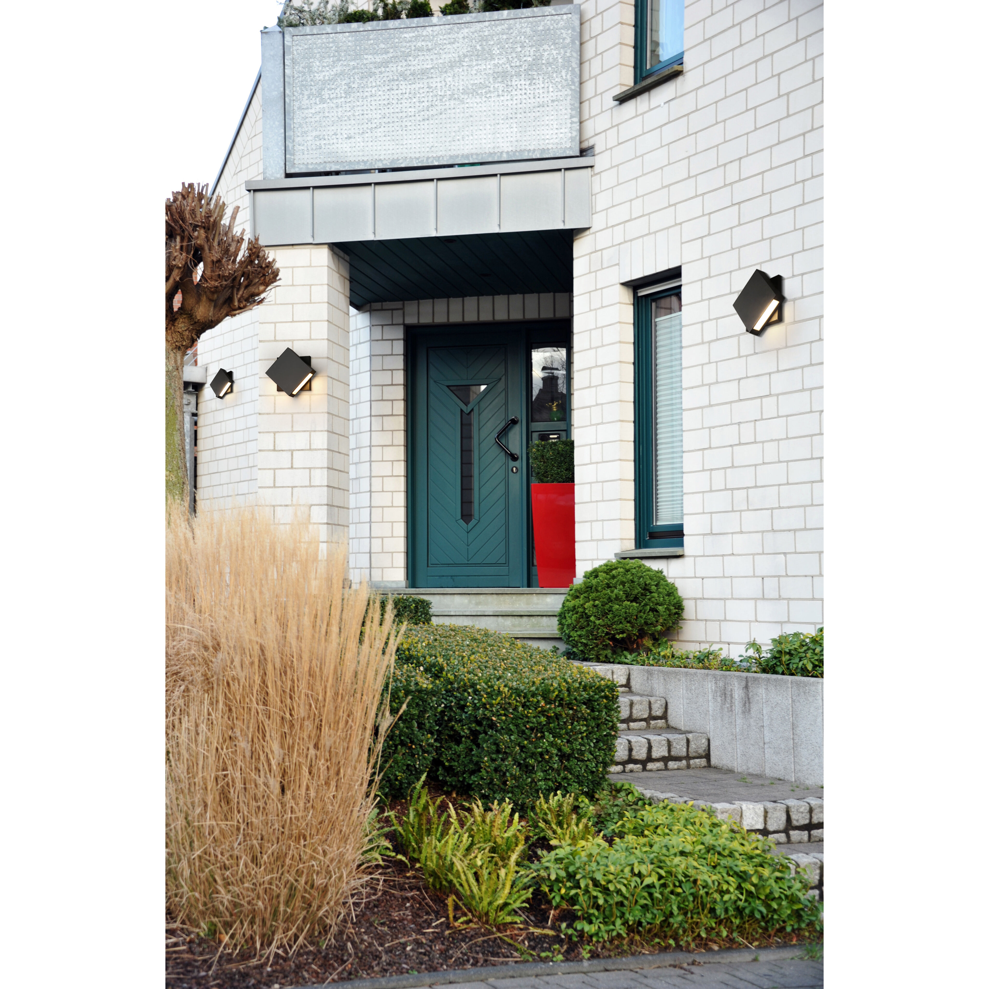 Quadrate LED 11 inch Black Outdoor Wall Light