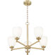 Oren 5 Light 25 inch Modern Gold Chandelier Ceiling Light