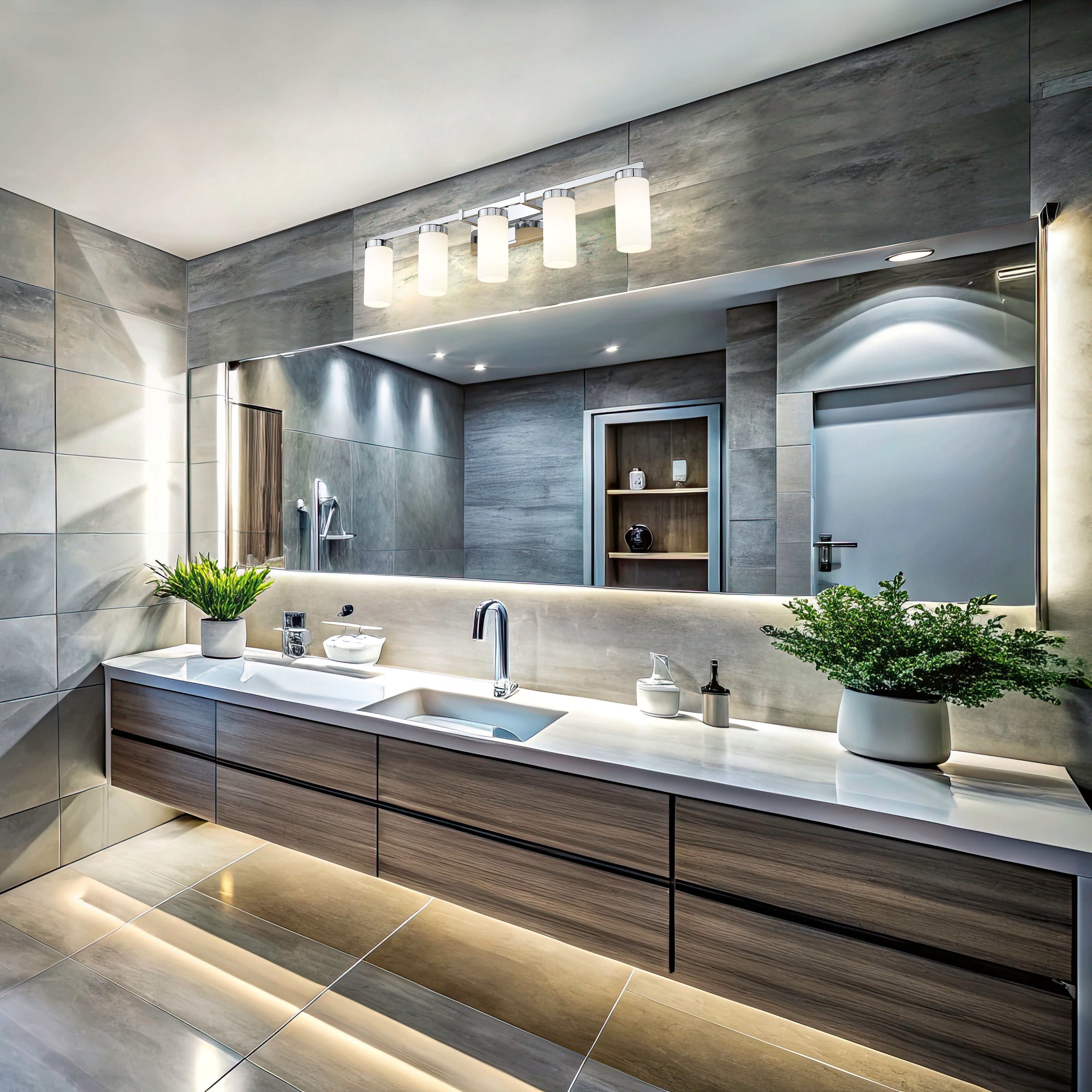 Danica 5 Light 38.75 inch Chrome Bath Vanity Light Wall Light