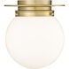 Calhoun 1 Light 9 inch Heritage Brass Flush Mount Ceiling Light