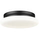 Soleil 1 Light 12 inch Matte Black Flush Mount Ceiling Light
