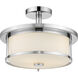 Savannah 2 Light 13.75 inch Chrome Semi Flush Mount Ceiling Light