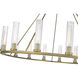 Beau 15 Light 60 inch Rubbed Brass Chandelier Ceiling Light