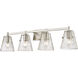 Analia 4 Light 36 inch Brushed Nickel Vanity Wall Light