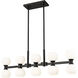 Artemis 10 Light 40 inch Matte Black Linear Chandelier Ceiling Light