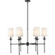 Emily 6 Light 38 inch Matte Black Chandelier Ceiling Light