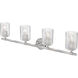 Dover Street 4 Light 33 inch Brushed Nickel Vanity Wall Light