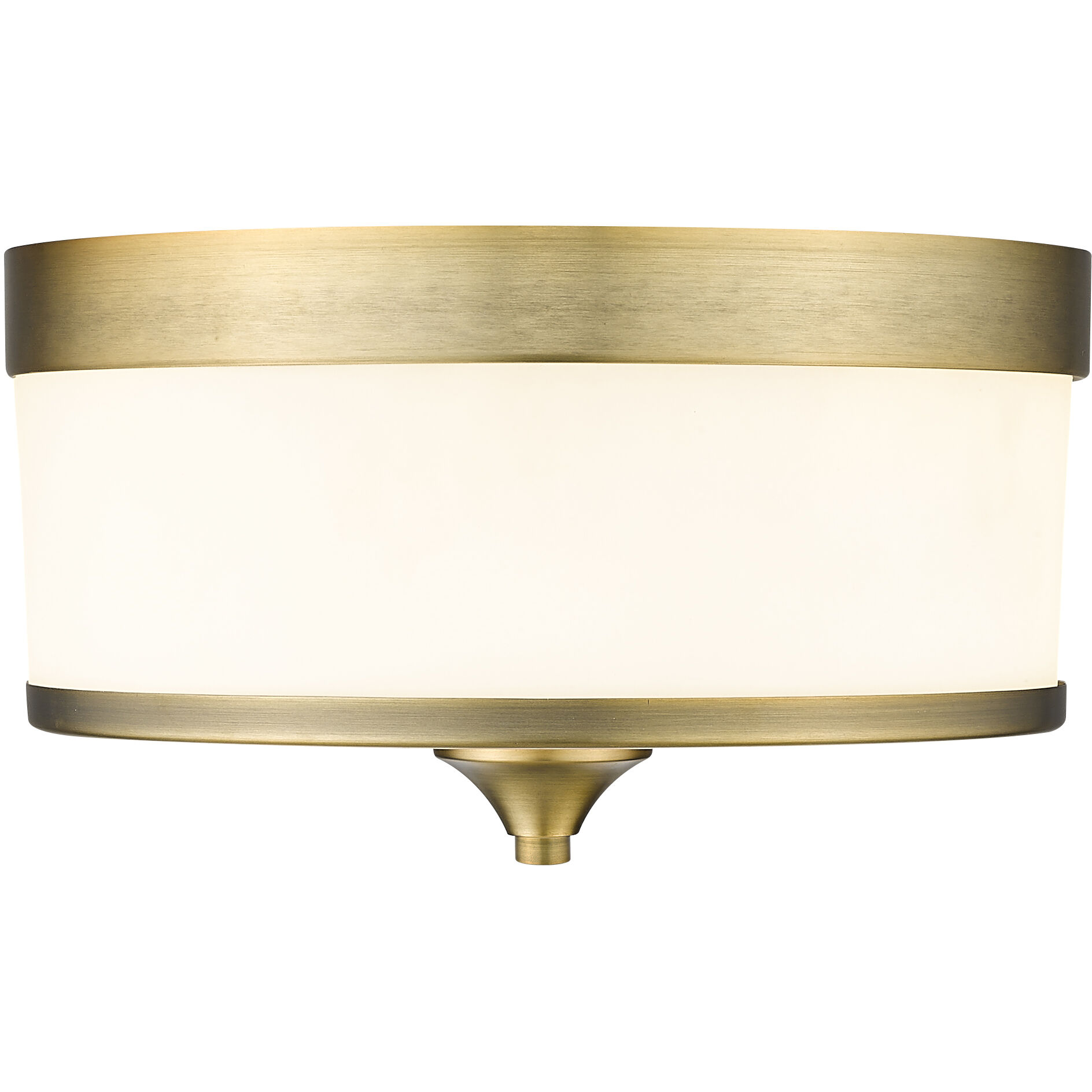 Cosmopolitan 3 Light 13.75 inch Heritage Brass Flush Mount Ceiling Light