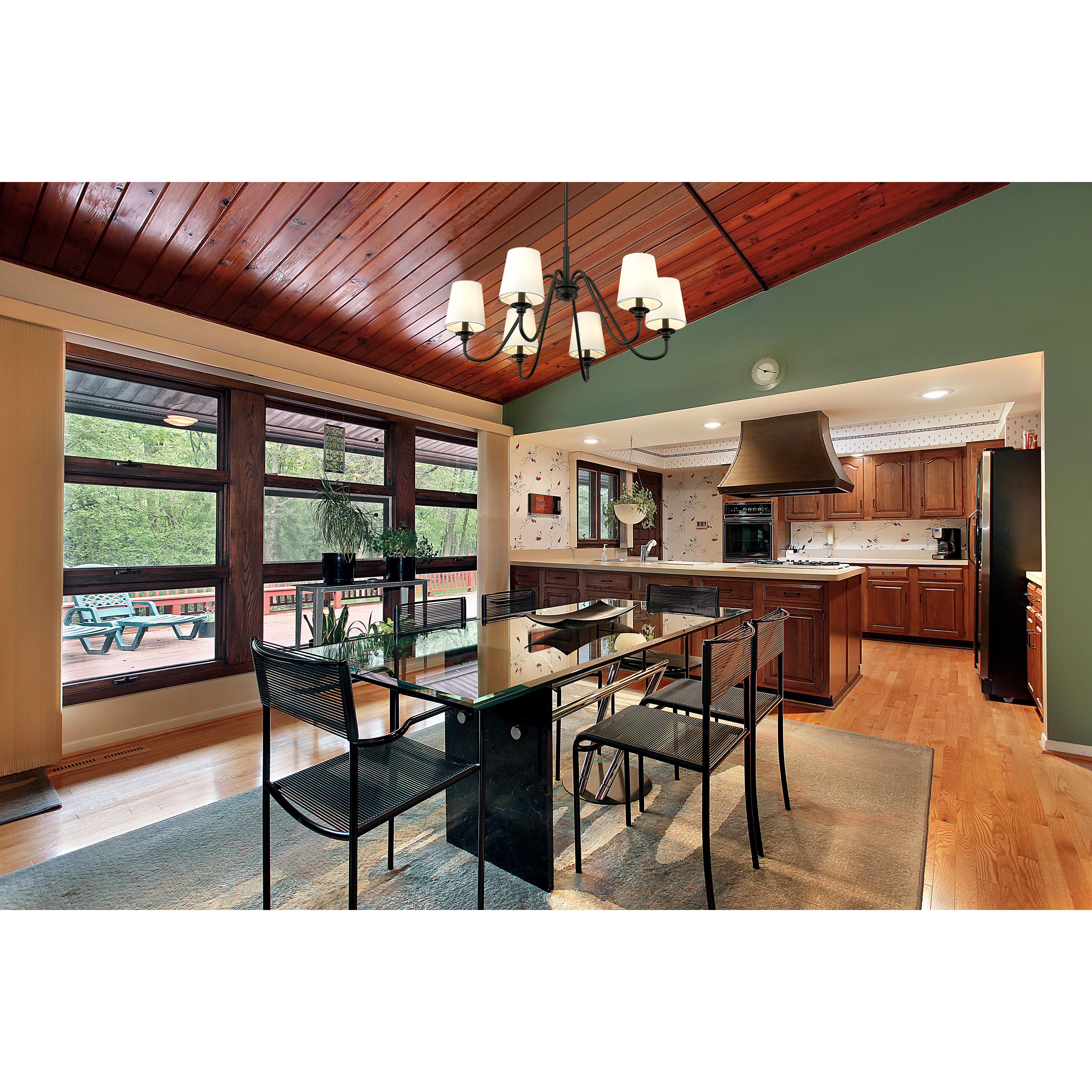 Gianna 6 Light 32 inch Matte Black Chandelier Ceiling Light