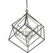 Euclid 6 Light 35.5 inch Chrome and Matte Black Chandelier Ceiling Light