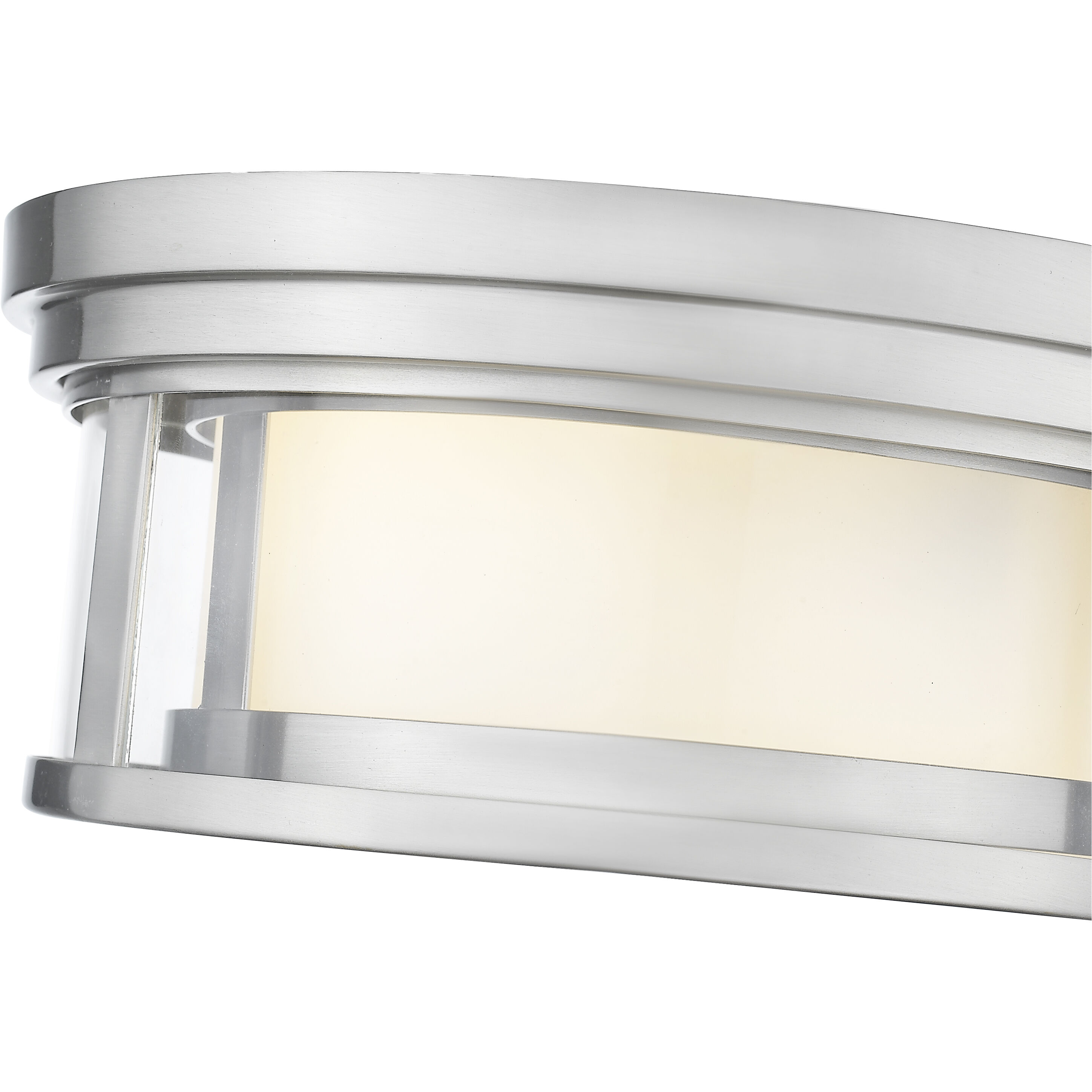 Willow 2 Light 12 inch Brushed Nickel Flush Mount Ceiling Light