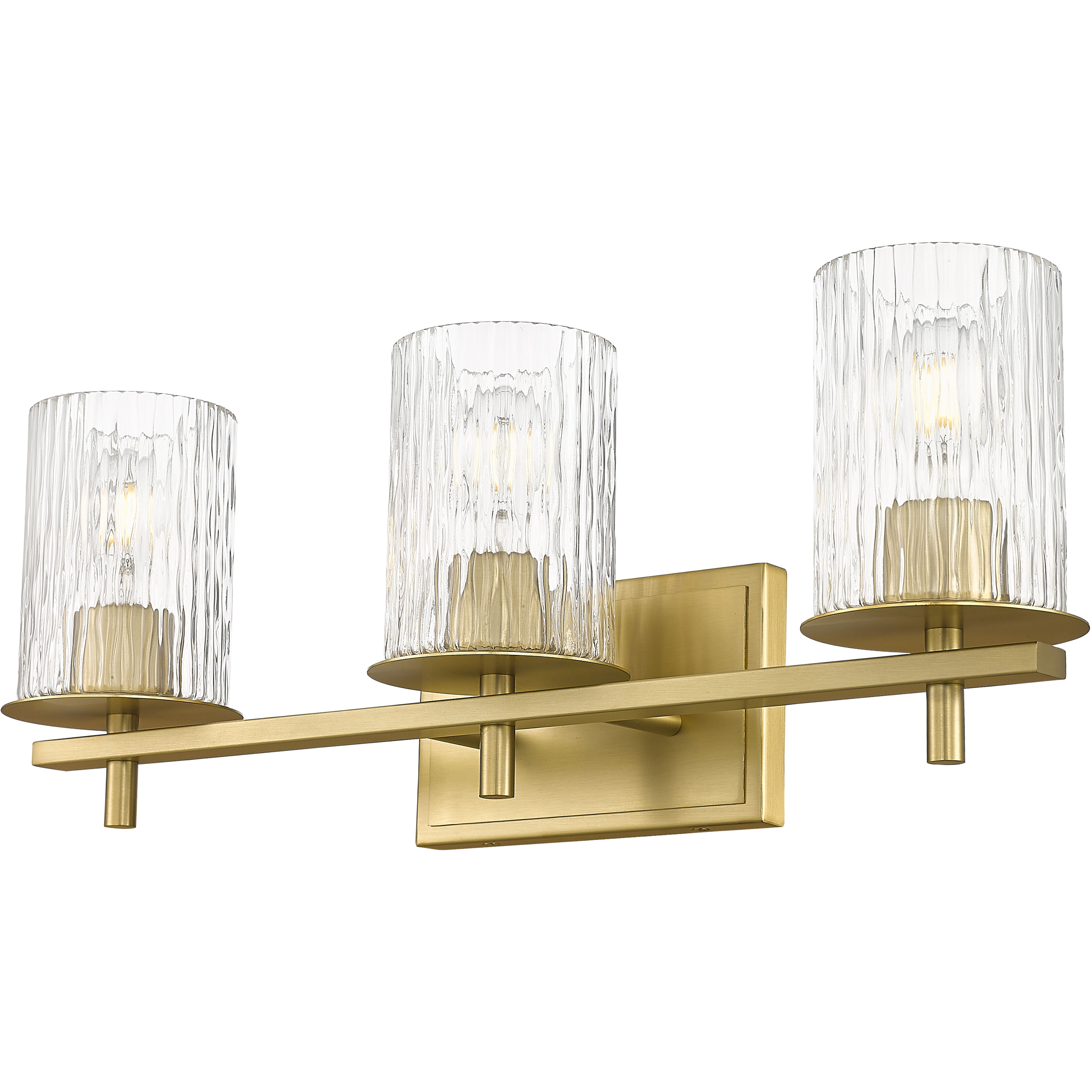 Grayson 3 Light 23 inch Modern Gold Vanity Wall Light
