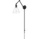 Gayson 1 Light 7.75 inch Matte Black Wall Sconce Wall Light